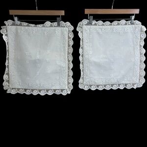 2 Chaps Chandler Paisley Tulle Lace 16 X 16 Throw Pillow Covers Only - Pair READ